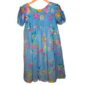 LoveShackFancy Toddler Holly Dress - Sky Lullaby 2-3Y
